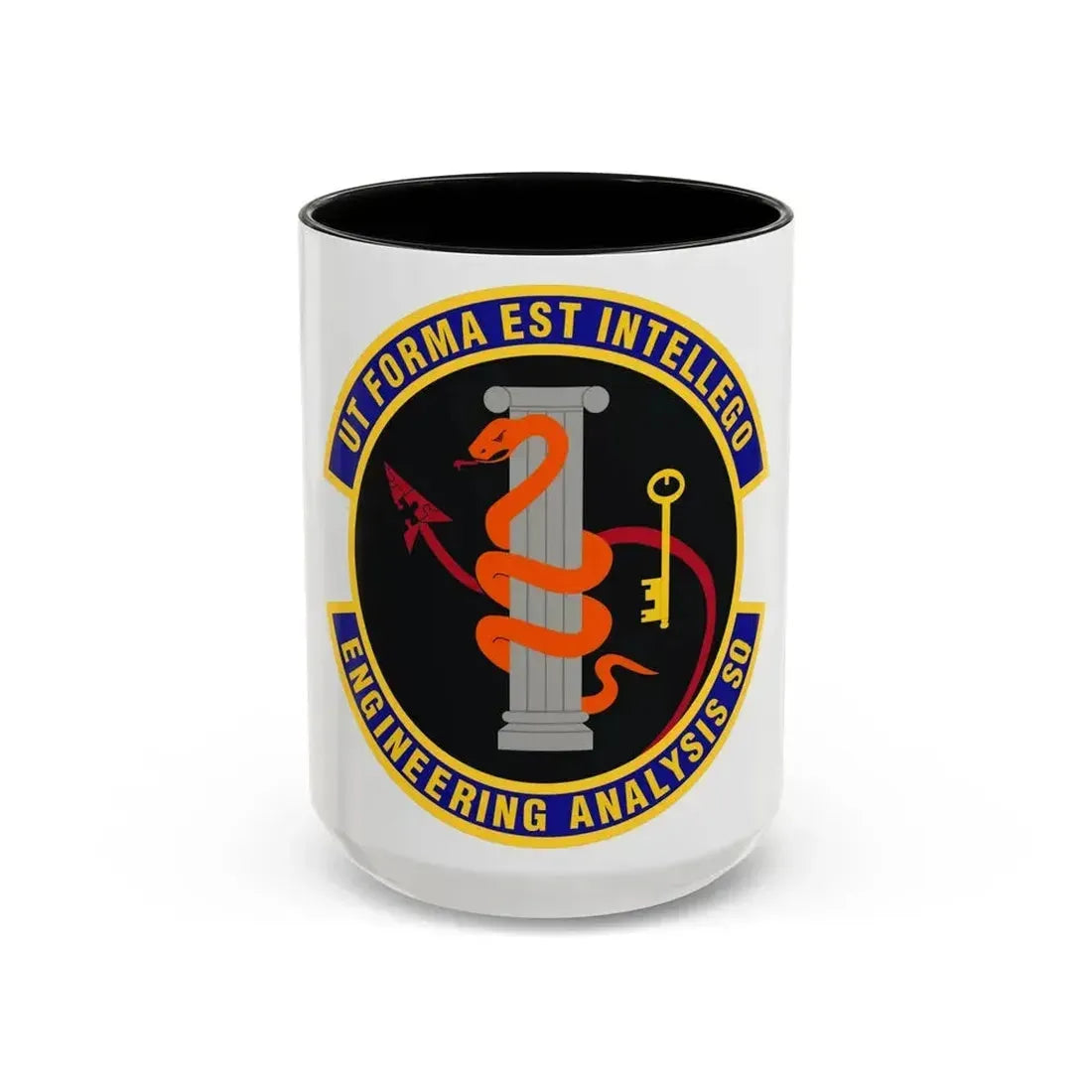 Engineering Analysis Squadron (U.S. Air Force) Accent Coffee Mug 15oz Black - Go Mug Yourself