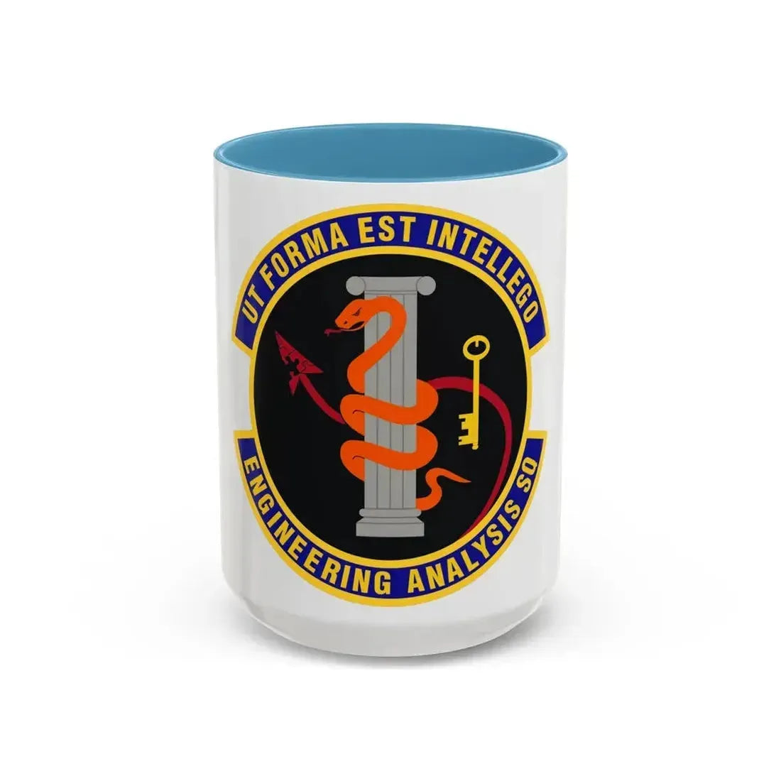 Engineering Analysis Squadron (U.S. Air Force) Accent Coffee Mug 15oz Light Blue - Go Mug Yourself