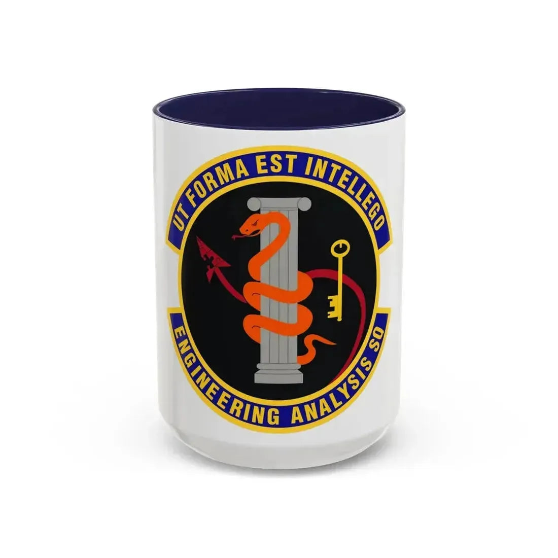 Engineering Analysis Squadron (U.S. Air Force) Accent Coffee Mug 15oz Navy - Go Mug Yourself