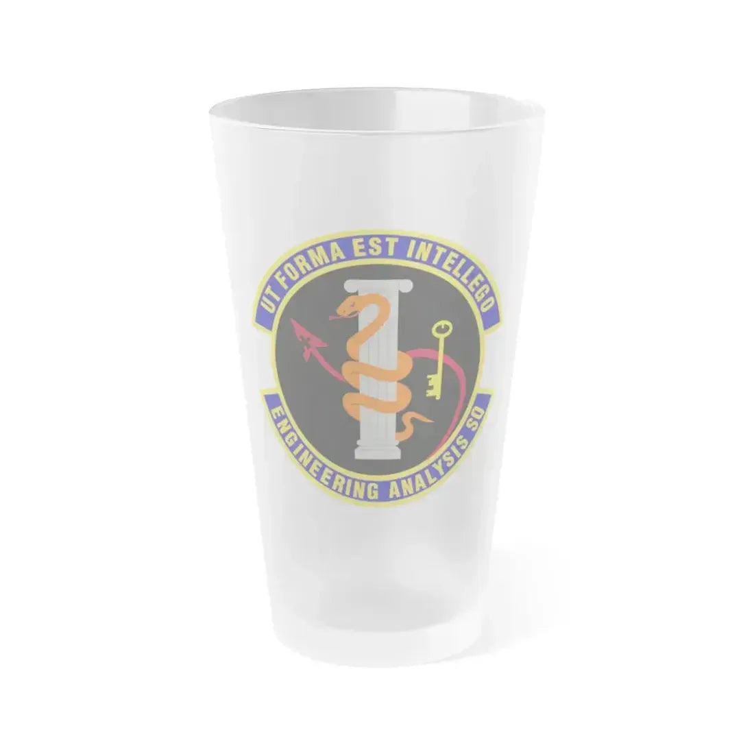 Engineering Analysis Squadron (U.S. Air Force) Frosted Pint Glass 16oz 16oz Frosted - Go Mug Yourself