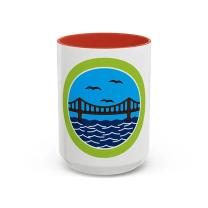 Engineering (Boy Scout Merit Badge) Accent Coffee Mug 15oz Red - Go Mug Yourself