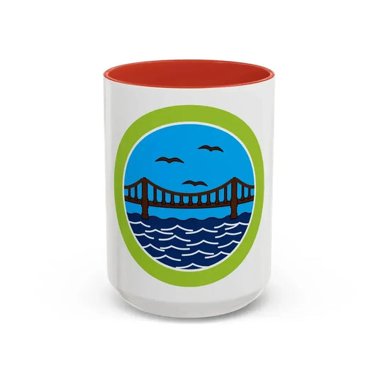Engineering (Boy Scout Merit Badge) Accent Coffee Mug 15oz Red - Go Mug Yourself