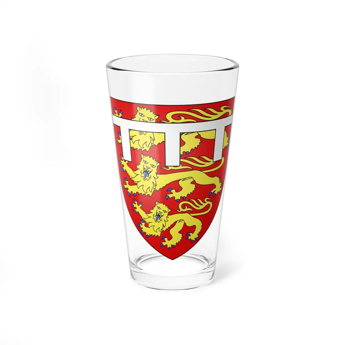 England Arms-white label (United Kingdom) (Coat of Arms) Pint Glass 16oz 16oz - Go Mug Yourself