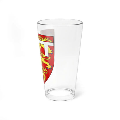 England Arms-white label (United Kingdom) (Coat of Arms) Pint Glass 16oz - Go Mug Yourself