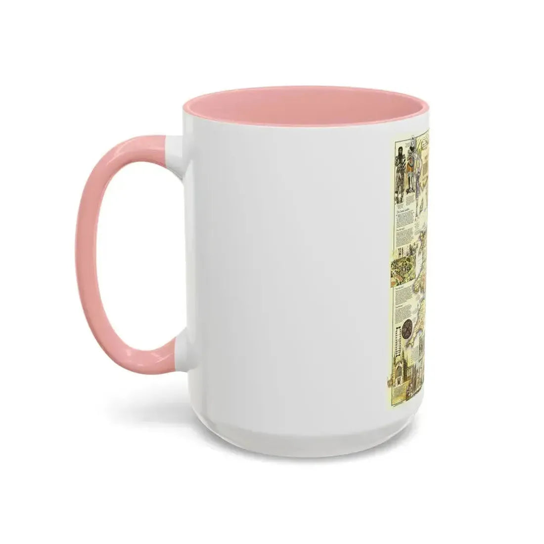 England - Medieval (1979) (Map) Accent Coffee Mug - Go Mug Yourself