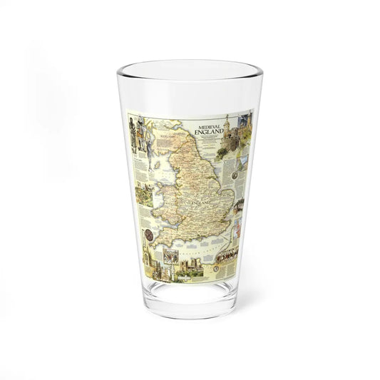 England - Medieval (1979) (Map) Pint Glass 16oz-16oz-Go Mug Yourself