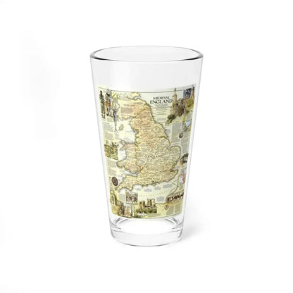 England - Medieval (1979) (Map) Pint Glass 16oz 16oz - Go Mug Yourself