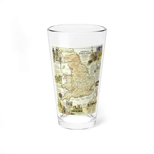 England - Medieval (1979) (Map) Pint Glass 16oz 16oz - Go Mug Yourself