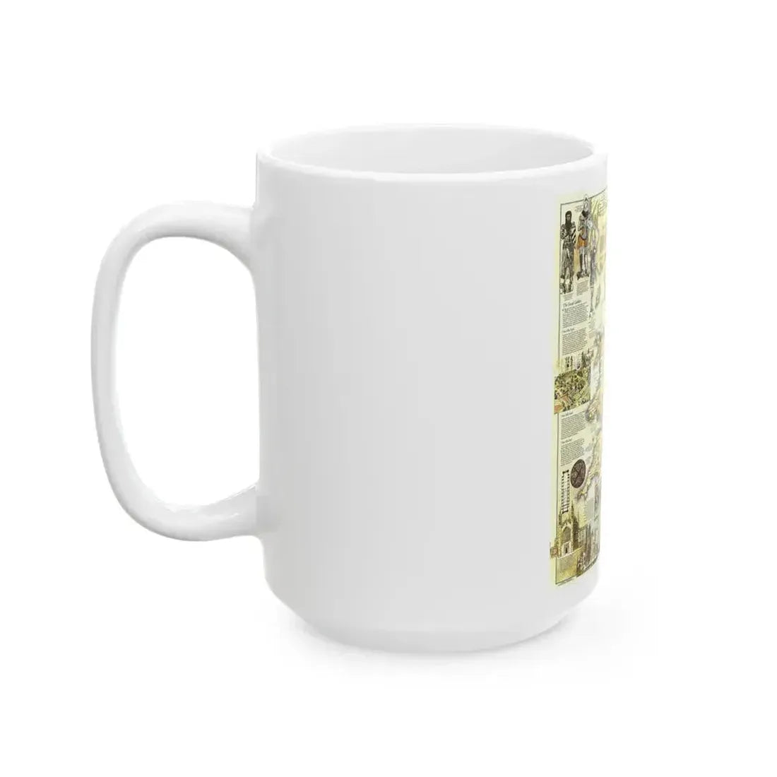 England - Medieval (1979) (Map) White Coffee Mug - Go Mug Yourself