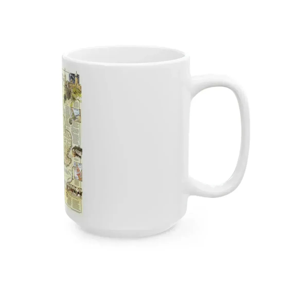 England - Medieval (1979) (Map) White Coffee Mug - Go Mug Yourself