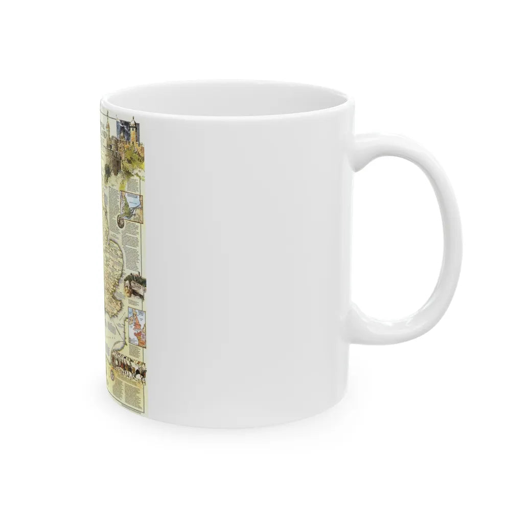 England - Medieval (1979) (Map) White Coffee Mug-Go Mug Yourself