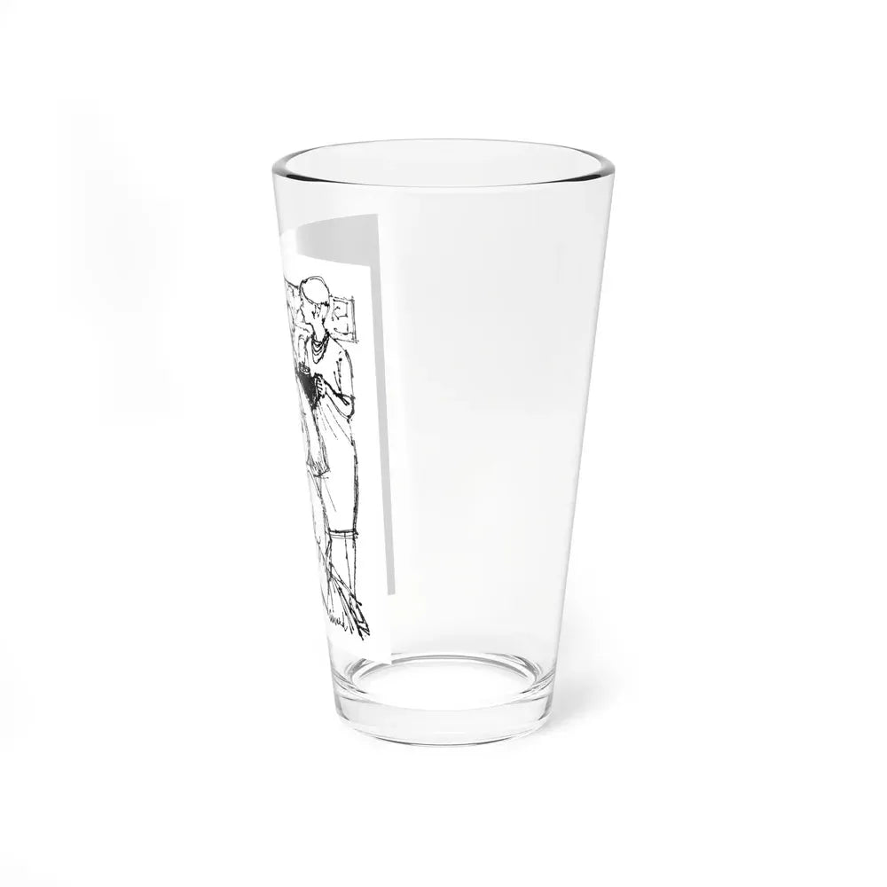 English Family Abroad by Verily Anderson, Homes & Gardens, 1964 - Pint Glass 16oz - Go Mug Yourself