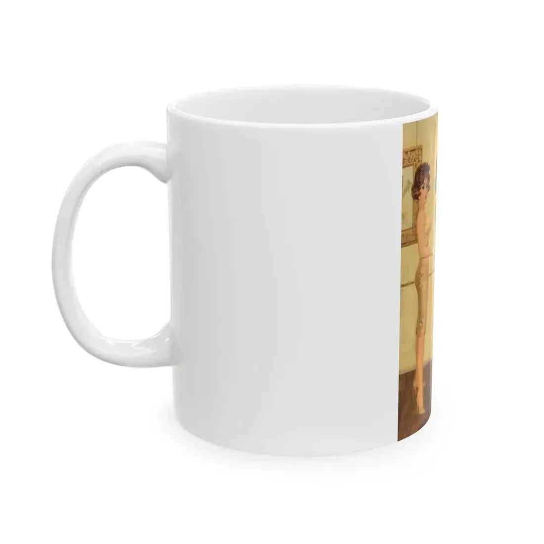 Enjoying the View, Playboy cartoon, 1969 - White Coffee Mug - Go Mug Yourself
