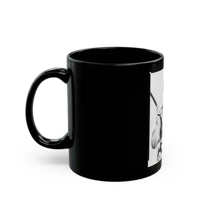Enoch Hooper Cook, Jr., Pvt, Co. H. 38th Alabama Infantry, C.S.A., Half-Length Portrait, Facing Front Holding Rifle (U.S. Civil War) Black Coffee Mug - Go Mug Yourself