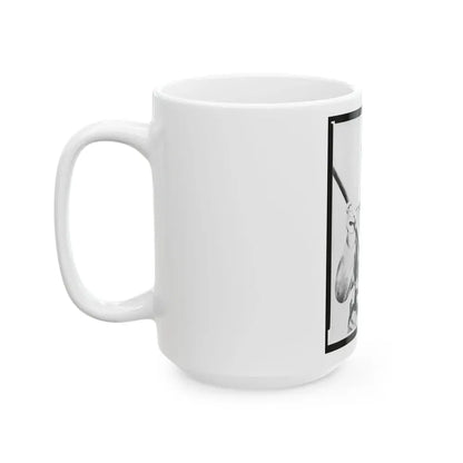 Enoch Hooper Cook, Jr., Pvt, Co. H. 38th Alabama Infantry, C.S.A., Half-Length Portrait, Facing Front Holding Rifle (U.S. Civil War) White Coffee Mug - Go Mug Yourself
