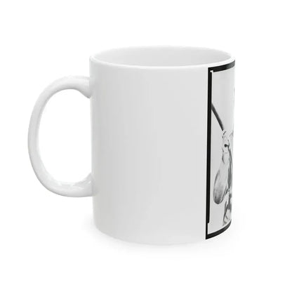 Enoch Hooper Cook, Jr., Pvt, Co. H. 38th Alabama Infantry, C.S.A., Half-Length Portrait, Facing Front Holding Rifle (U.S. Civil War) White Coffee Mug - Go Mug Yourself