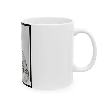 Enoch Hooper Cook, Jr., Pvt, Co. H. 38th Alabama Infantry, C.S.A., Half-Length Portrait, Facing Front Holding Rifle (U.S. Civil War) White Coffee Mug - Go Mug Yourself