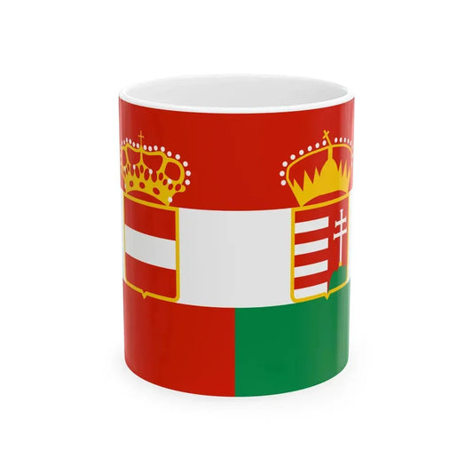 Ensign of Austro-Hungarian civil fleet 1869-1918 (Austria) White Coffee Mug 11oz - Go Mug Yourself