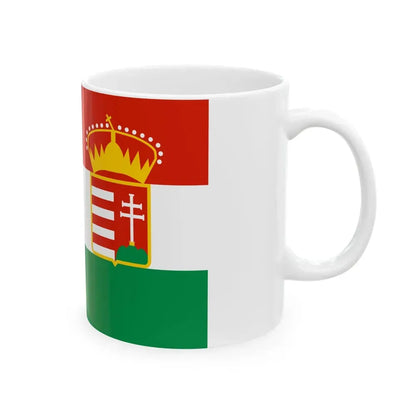 Ensign of Austro-Hungarian civil fleet 1869-1918 (Austria) White Coffee Mug - Go Mug Yourself