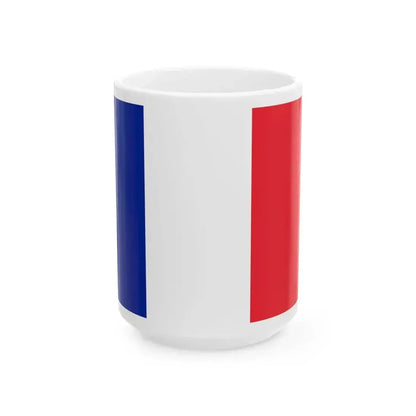 Ensign of France 1976-2020 (France) White Coffee Mug 15oz - Go Mug Yourself