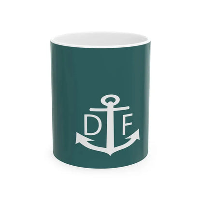 Ensign of Frenchs Customs vessels (France) White Coffee Mug 11oz - Go Mug Yourself