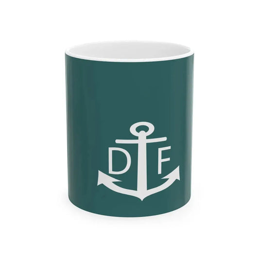 Ensign of Frenchs Customs vessels (France) White Coffee Mug 11oz - Go Mug Yourself