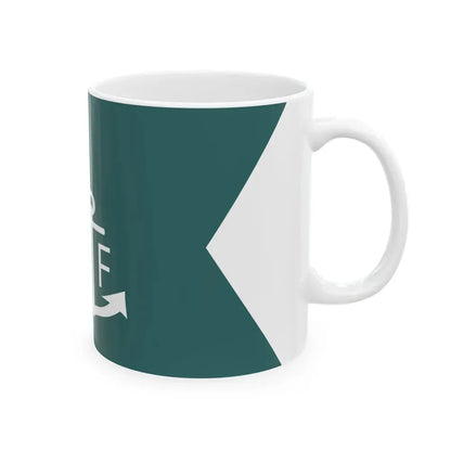 Ensign of Frenchs Customs vessels (France) White Coffee Mug - Go Mug Yourself