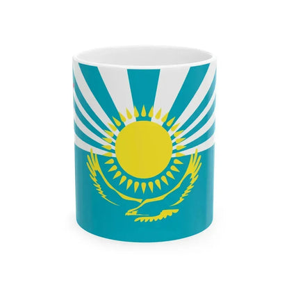 Ensign of Kazakhstan Air Force (Kazakhstan) White Coffee Mug 11oz - Go Mug Yourself