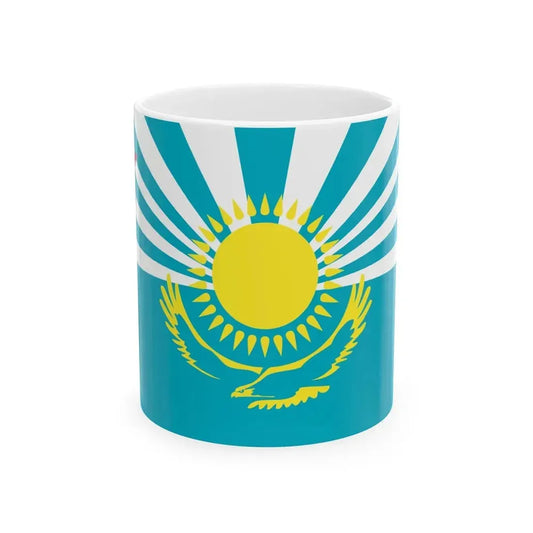 Ensign of Kazakhstan Air Force (Kazakhstan) White Coffee Mug 11oz - Go Mug Yourself