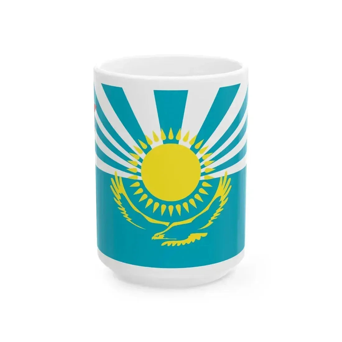 Ensign of Kazakhstan Air Force (Kazakhstan) White Coffee Mug 15oz - Go Mug Yourself