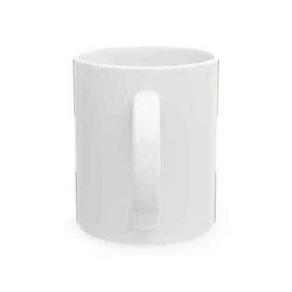 Ensign of Koninklijke Nederlandsche Zeil-  Roeivereeniging (Netherlands) White Coffee Mug - Go Mug Yourself