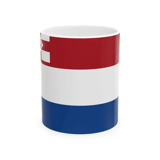 Ensign of Koninklijke Roei- en Zeilvereeniging De Maas (Netherlands) White Coffee Mug 11oz - Go Mug Yourself