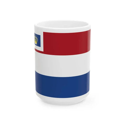 Ensign of Koninklijke Watersportvereniging De Kaag (Netherlands) White Coffee Mug 15oz - Go Mug Yourself