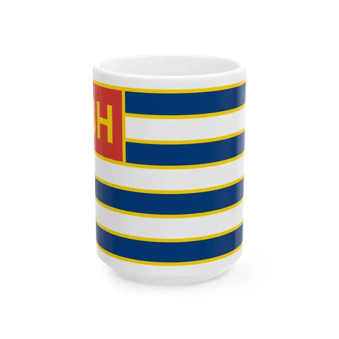 Ensign of Lake Balaton Shipping Ltd (Hungary) White Coffee Mug 15oz - Go Mug Yourself