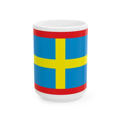 Ensign of Lake Ferto Sailing Association (Hungary) White Coffee Mug 15oz - Go Mug Yourself