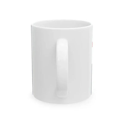 Ensign of New England St Georges Cross blue field (United States) White Coffee Mug - Go Mug Yourself