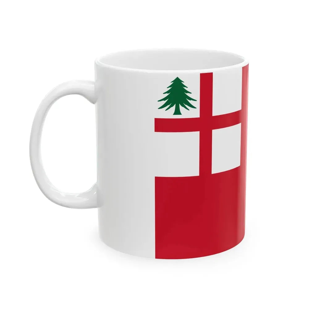 Ensign of New England St Georges Cross (United States) White Coffee Mug - Go Mug Yourself