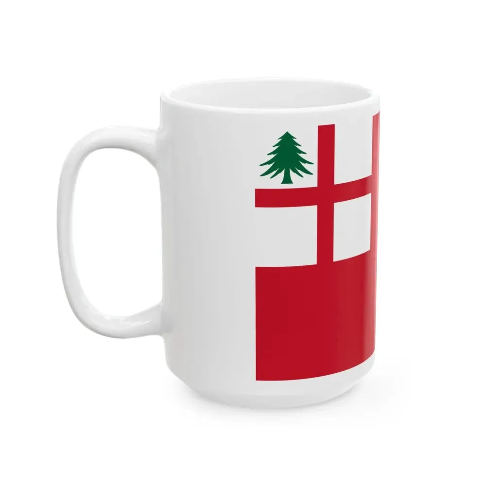 Ensign of New England St Georges Cross (United States) White Coffee Mug - Go Mug Yourself