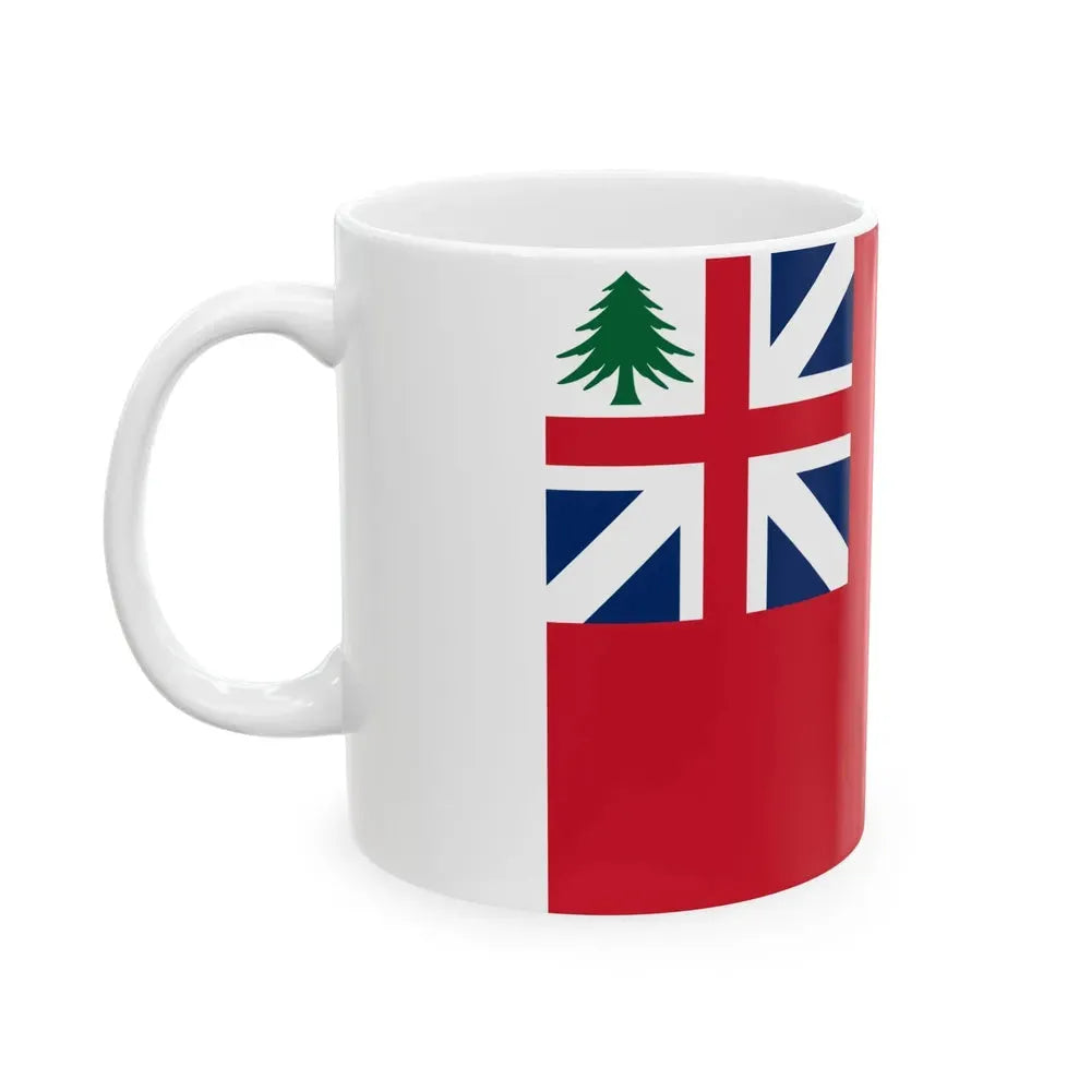 Ensign of New England union flag (United States) White Coffee Mug - Go Mug Yourself