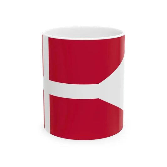 Ensign of Randers Sejlklub (Denmark) White Coffee Mug 11oz - Go Mug Yourself