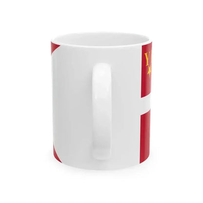 Ensign of Randers Sejlklub (Denmark) White Coffee Mug - Go Mug Yourself