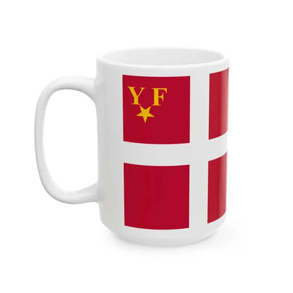 Ensign of Randers Sejlklub (Denmark) White Coffee Mug - Go Mug Yourself
