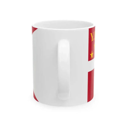 Ensign of Royal Danish Yacht Club (Denmark) White Coffee Mug - Go Mug Yourself