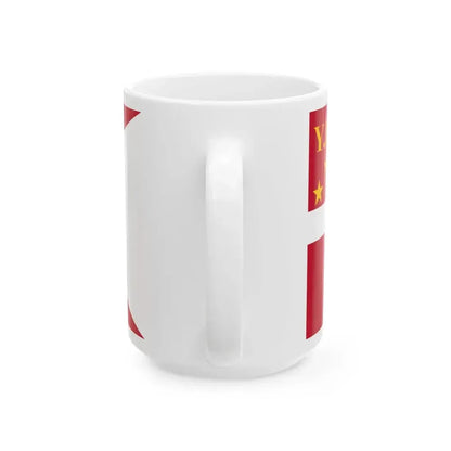 Ensign of Royal Danish Yacht Club (Denmark) White Coffee Mug - Go Mug Yourself