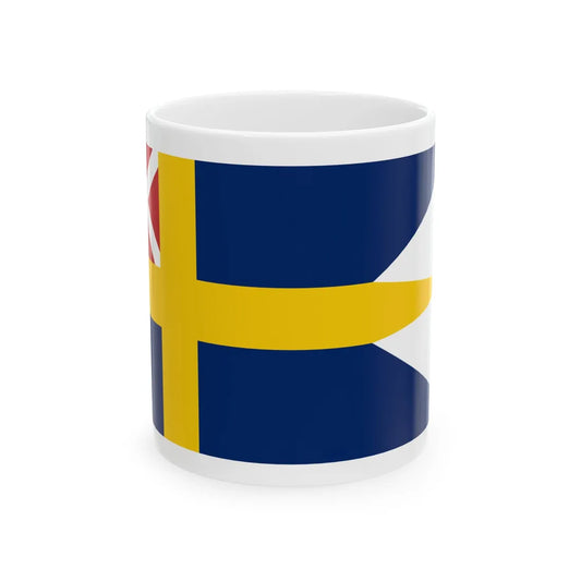 Ensign of Sweden and Norway 1815-1844 (Estonia) White Coffee Mug 11oz - Go Mug Yourself