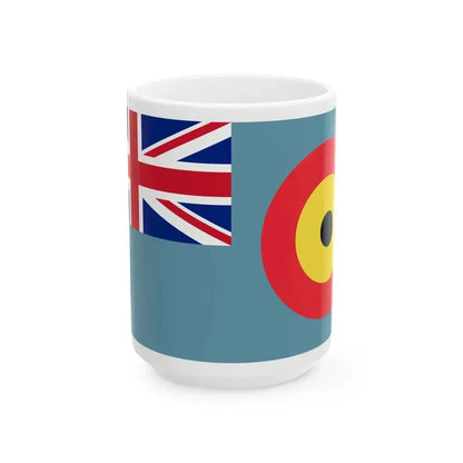 Ensign of the Belgian Section of the Royal Air Force (Belgium) White Coffee Mug 15oz - Go Mug Yourself