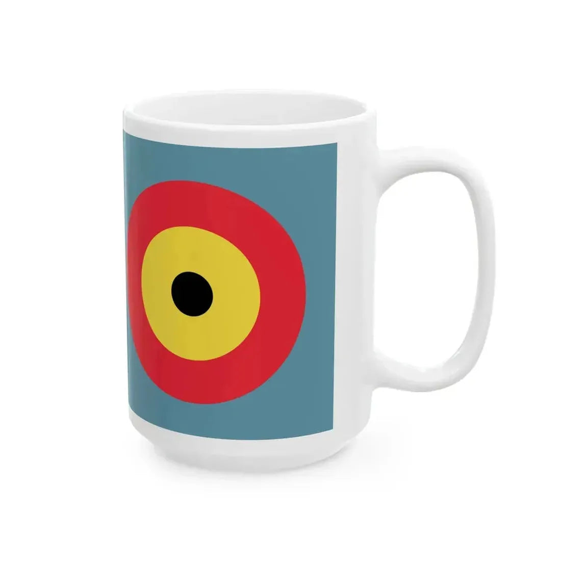 Ensign of the Belgian Section of the Royal Air Force (Belgium) White Coffee Mug - Go Mug Yourself