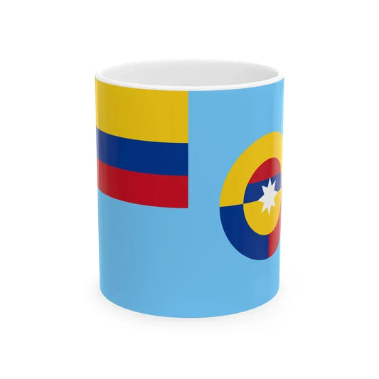 Ensign of the Colombian Air Force (Colombia) White Coffee Mug 11oz - Go Mug Yourself