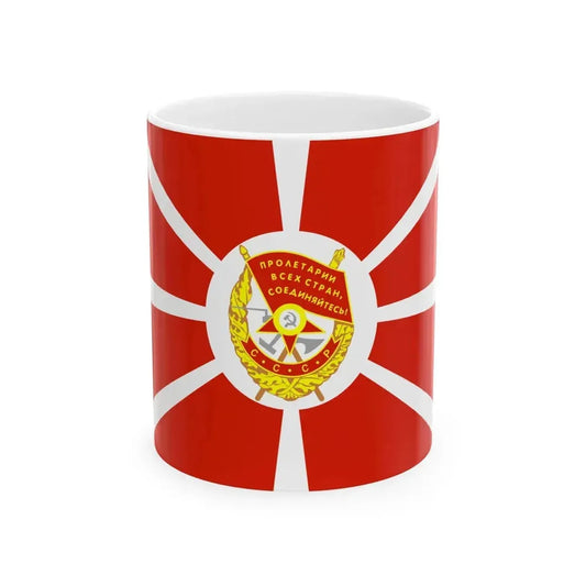Ensign of the Cruiser Aurora 1927 (Russia) White Coffee Mug 11oz - Go Mug Yourself