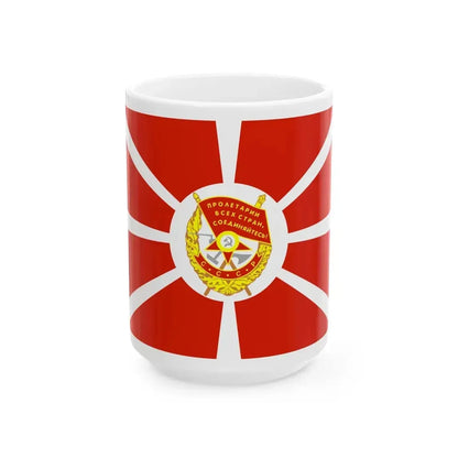 Ensign of the Cruiser Aurora 1927 (Russia) White Coffee Mug 15oz - Go Mug Yourself